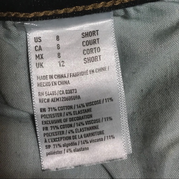 American Eagle Navy Skinny Jeans Size 8 - Picture 8 of 8